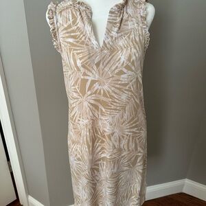 Michael Kors Beige and White Fabric